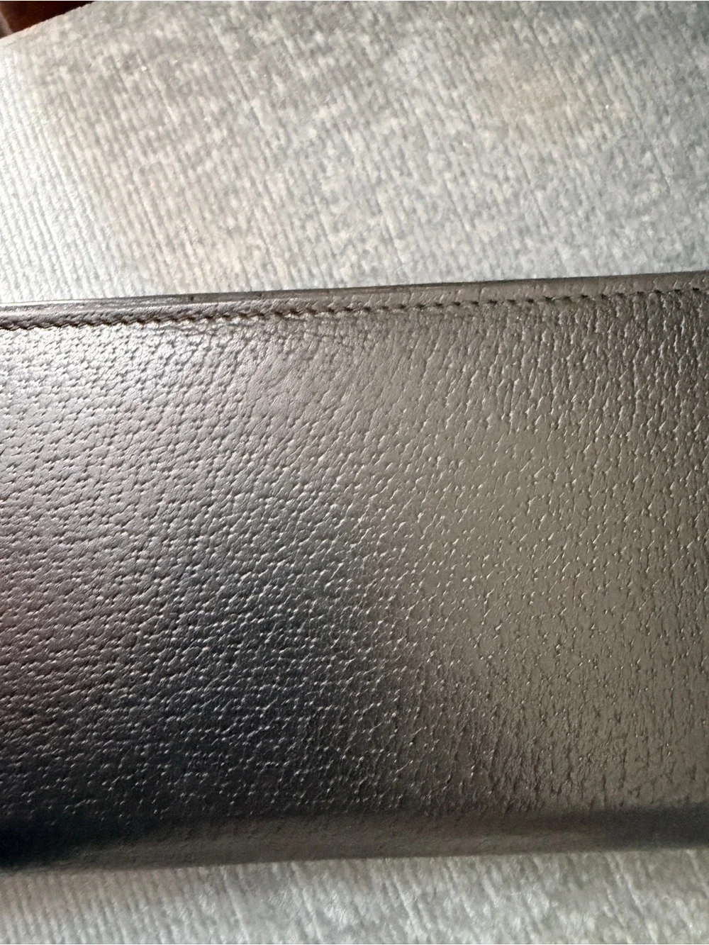 Gucci Black Leather Long Wallet with Gold GG Hardware